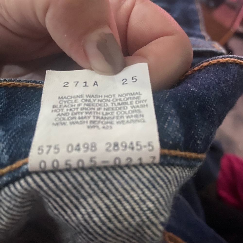 men’s Levi's Blue Straight regular fit 505 Jeans W38L30 - Picture 10 of 10